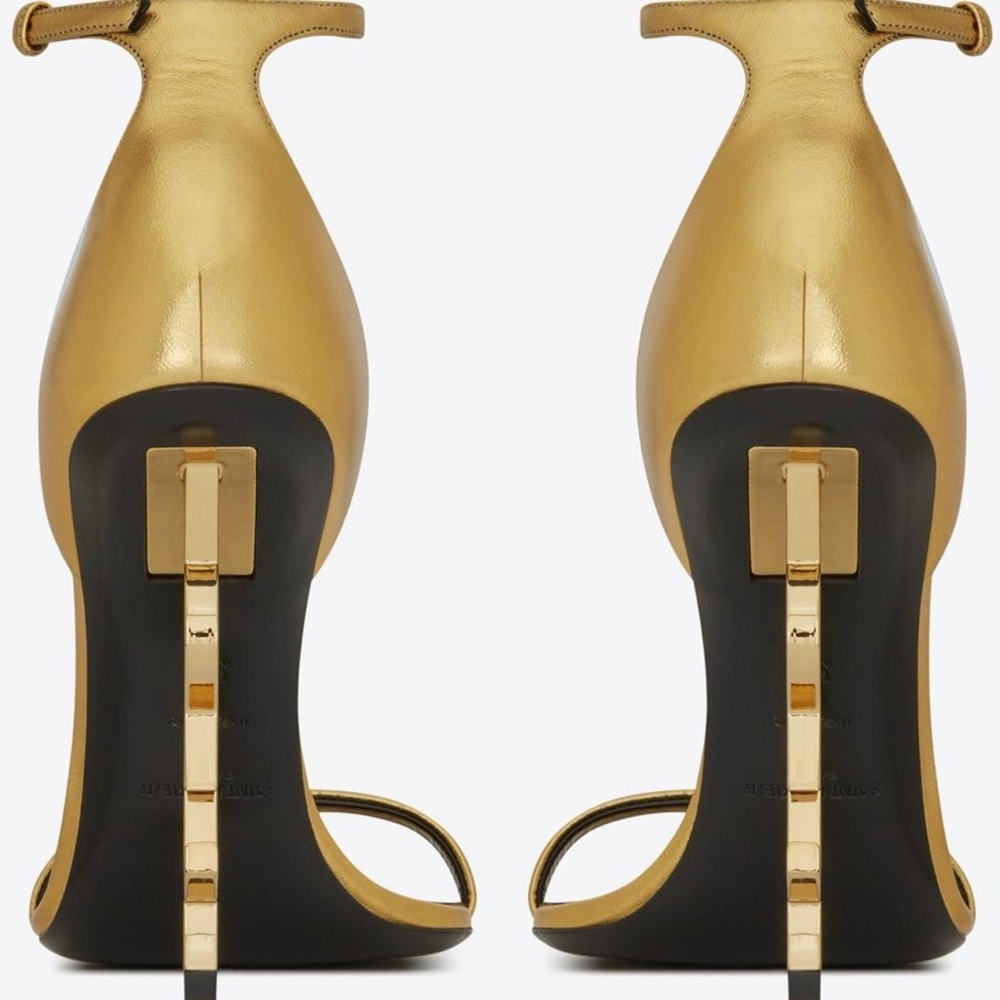 YSL Saint Laurent OPYUM GOLD Heels. Size 39 - Picture 2 of 14